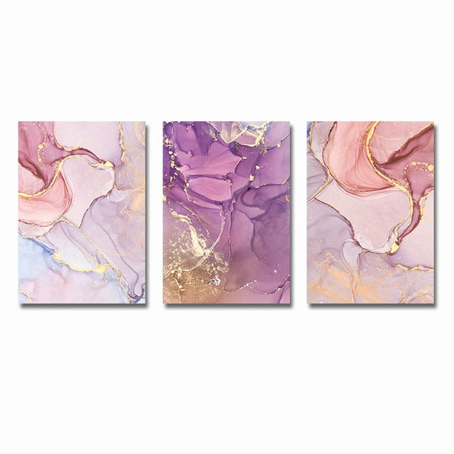 Floral Gold Canvas Prints