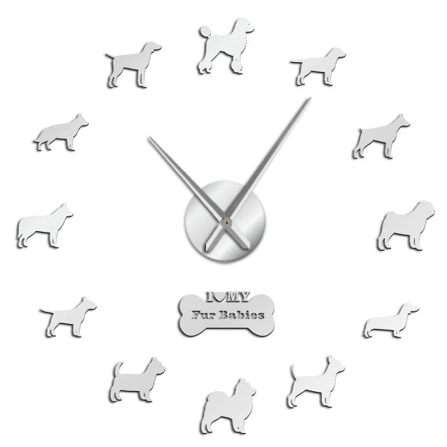 Modern Dog Lover Wall Clock