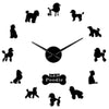 Modern Poodle Frameless Wall Clock